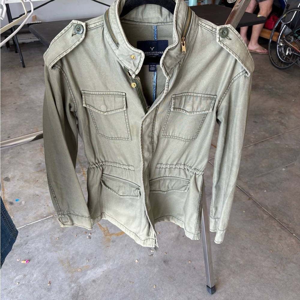 American Eagle Green Military Style Jacket